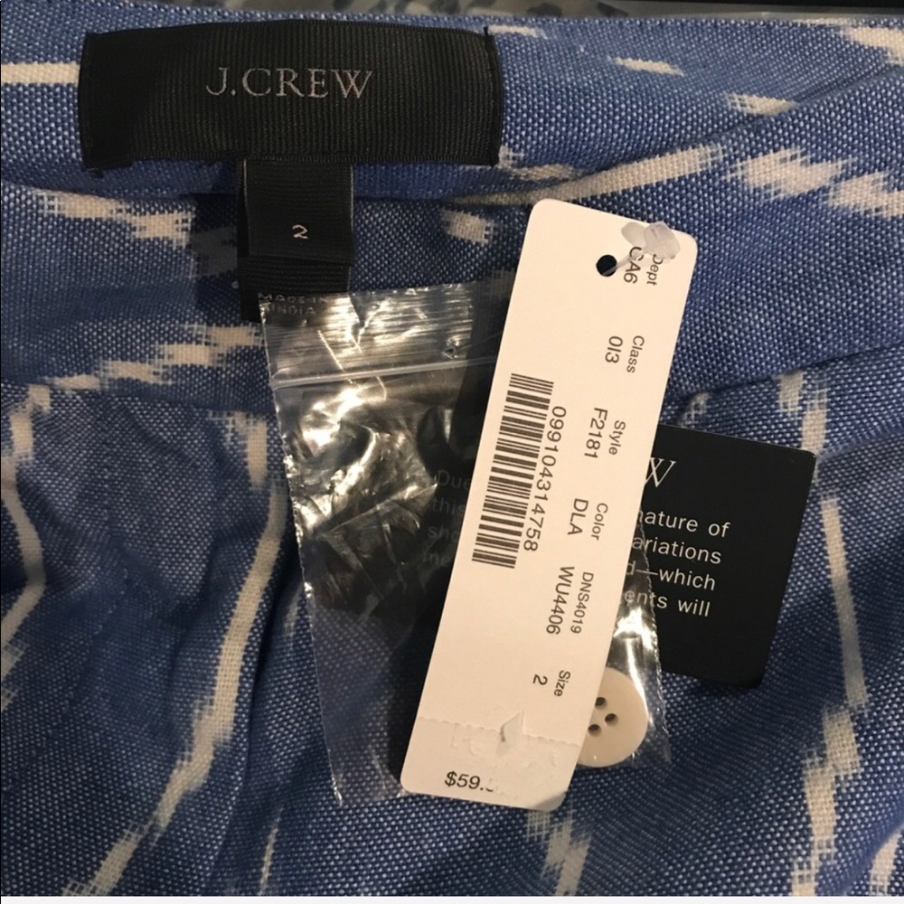 NWT J. Crew Sunfaded Ikat Shorts - Picture 3 of 7